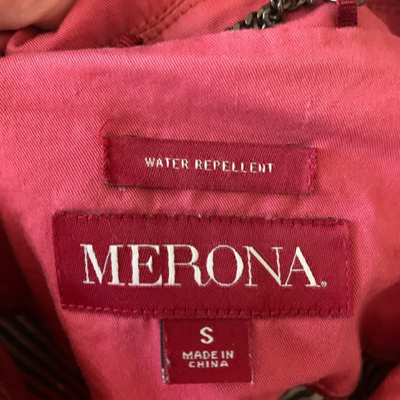 Pink Merona Short Trench Lightweight Jacket size Small - Picture 7 of 7